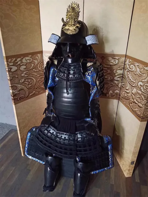 Wearable Japanese Armor Suit Samurai Uesugi Kenshin Cosplay Armor Helmet Set