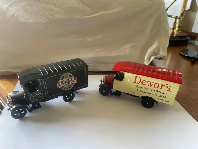 Five Collectable Die Cast Vehicles With Brewery/Distillery Motifs.