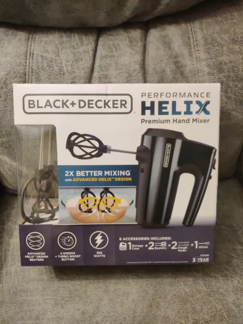 Black+decker Helix Performance 5-Speed Wineberry Hand Mixer