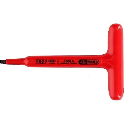 KS TOOLS Chiave a penna maniglia a T-Torx con isolamento protettivo, T20, 120 mm