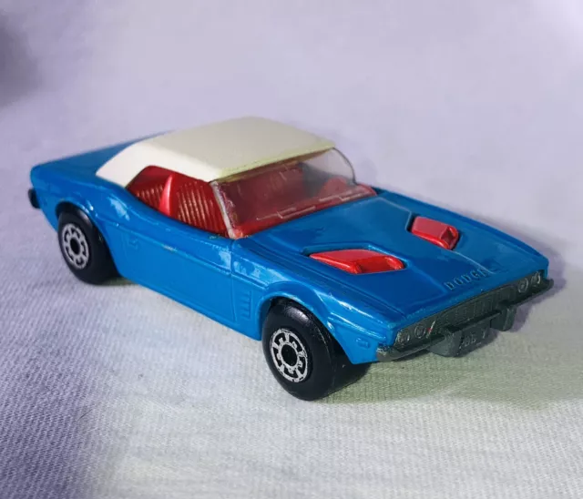 MATCHBOX No.1 DODGE CHALLENGER 1975 MUSCLE CAR BLUE USED LOOSE SEE PHOTOS