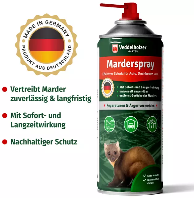 Anti Marderspray Marderschreck für Auto Dachboden & Garage | 400 ml Marder Spray