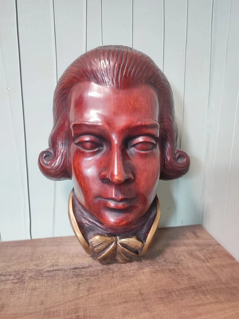 Achatit Wandmaske Wolfgang Amadeus Mozart 60er