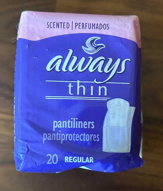 Pantyliner Vintage Always Thin 20 Almohadillas NUEVO STOCK ANTIGUO Sellado Propósito Y2K Perfumado