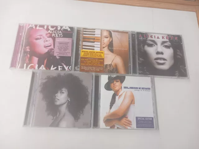 5 Alicia Keys CD Album Bundle Songs In A Minor As I Am Unplugged Here