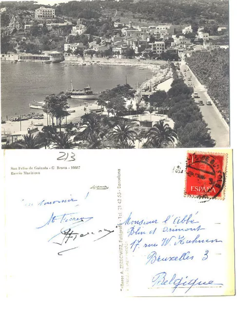 Antigua Postal San Feliu De Guixols Barrio Maritimo Girona Cataluña      Cc00224