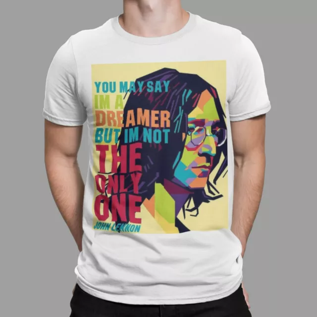 John Lennon T-Shirt I'm A Dreamer Rock and Roll 60s 70s 80s Retro Printed TEE