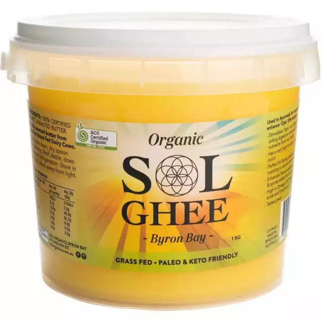 Sol Organics Organic Grass Fed Ghee 1kg