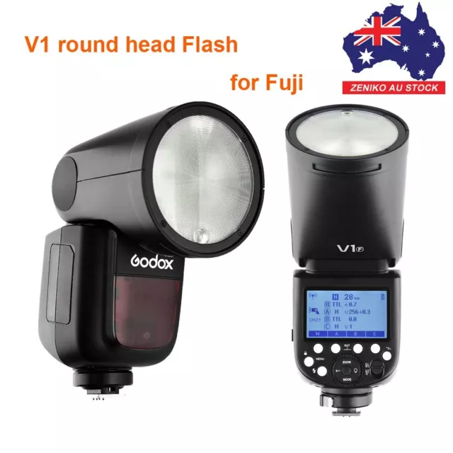 AU Godox V1-F TTL HSS 2.4G Round head Flash Speedlight For Fujifilm