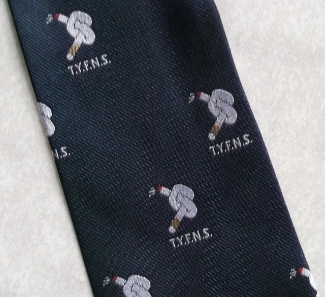 Tie Necktie Mens Vintage Crested Club Association Society TYFNS STOP SMOKING