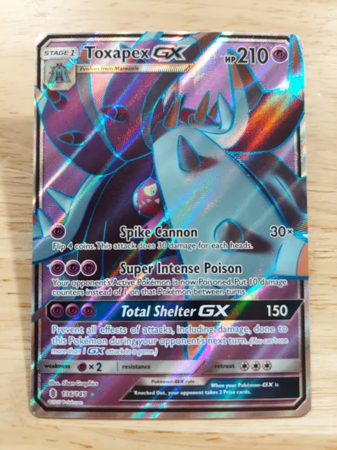 Toxapex GX 136/145 Guardians Rising NM Full Art Ultra Rare Pokemon Card