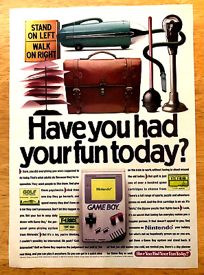 Nintendo Game Boy—Handheld Gaming Console—Vintage 1991 Magazine Advertisement Ad