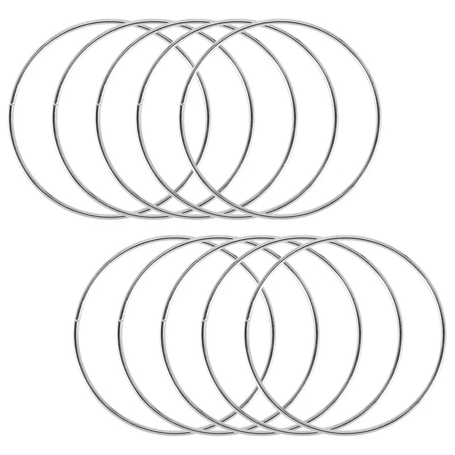 Anneaux Métal 6,3cm KALIONE - Lot De 10 Pour Macramé, Attrape-Rêves, DIY - Épaisseur 3mm