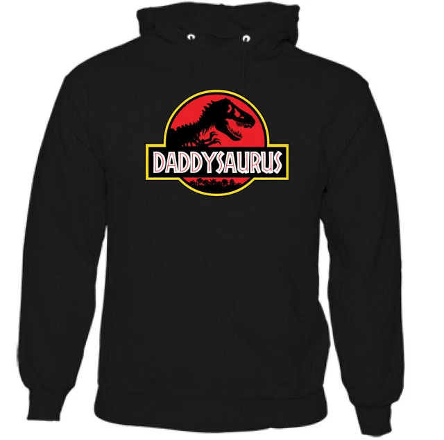 Daddysaurus Uomo Felpa con Cappuccio Divertente Festa Del Papà Regalo per Top