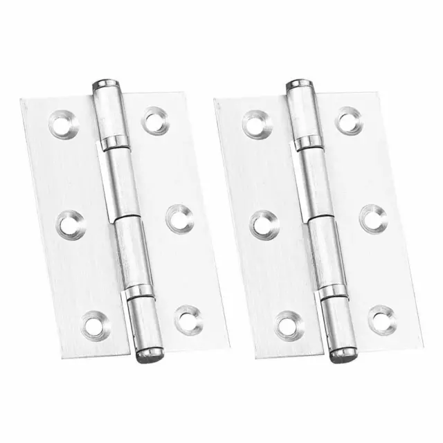 2pcs Stainless Steel Door Hinges 70mm Cabinet Cupboard Butt Hinge Door Gate'