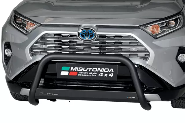 Frontbügel Edelstahl schwarz für Toyota Rav 4 inkl Hybrid 2019- 63mm Bullbar