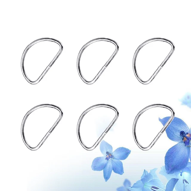 20 PCS Anneau En D Non Soudé Crochet Pivotant Pour Porte-clés
