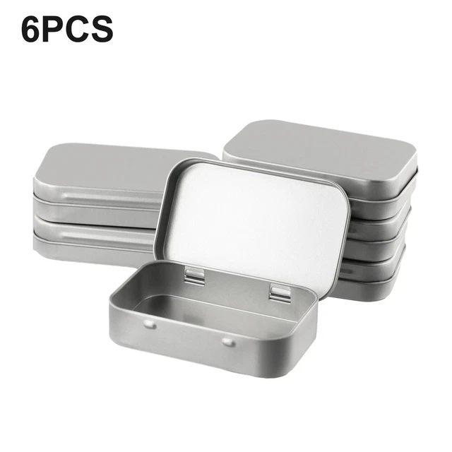 Metal Box Empty For Cosmetics For Lip Gloss Herbs Storing Hinged Lid Kit