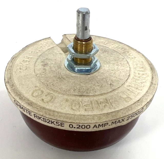 Ohmite Rheostat Rks2K5E Wire Wound 2500 Ohms 10% 0.200Amp.max 2500