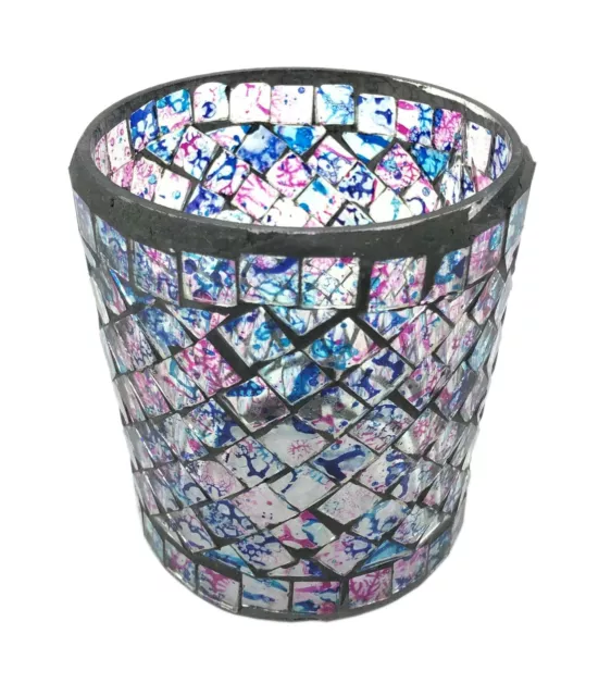 Schöne Handgefertigt Mosaik Arbeit Glas Kerze Halter – Votive Tee Licht i31-131