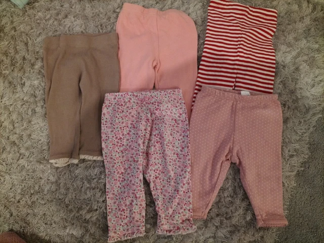 Bundle of Baby Girls Leggings 0-3 Months