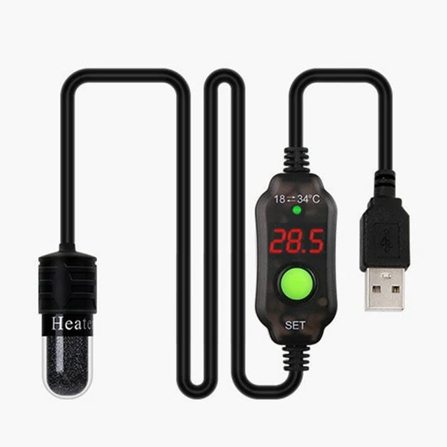 Digital LED Electricheating Rods Mini USB Heater Small Aquarium Fish Turtle Tank