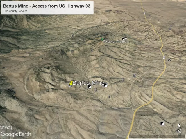 Bartus Mine in Nevada near Wendover, UT / Hwy 93 copper silver gold mining claim