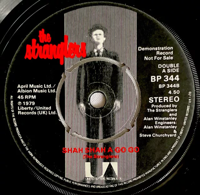 THE STRANGLERS -Bear Cage/Shah Shah A Go Go- Original UK  7” Promo /Vinyl Record