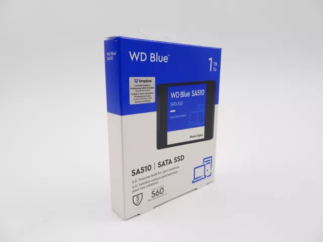 NEW 1TB SSD SATA Western Digital WD Blue SA510 2.5”/7mm Cased