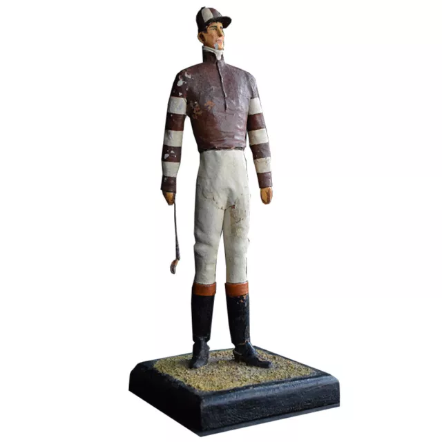 Early 20th Century hand carved papier mache jockey figure