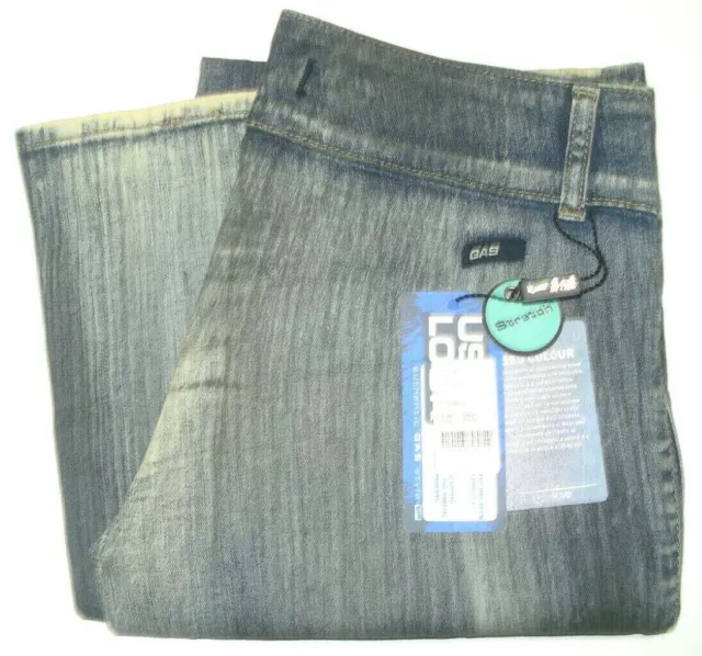 Gas BNWT Womens Size 26 Measured W28 X L32 Muse Two Used Look Flared Denim Jeans
