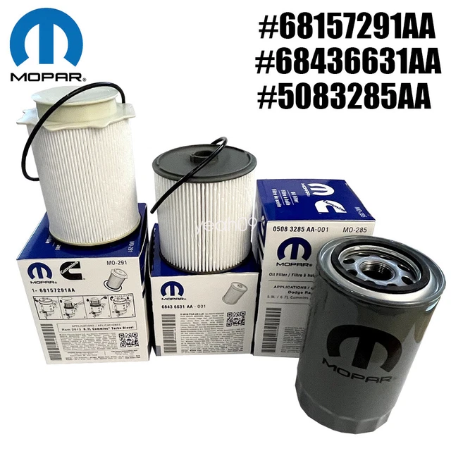 MOPAR DIESEL FUEL+OIL Filter Assembly FOR 20192023 Ram 2500 3500 4500
