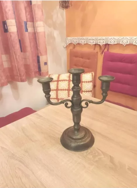 Antiker Kerzenständer 3-flammig Zinn um 1890 - Schönes Dekorationsstück
