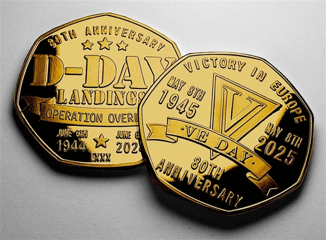 Pièce Commémorative D-Day 80th – Challenge Coin Collection, Cadeau Historique