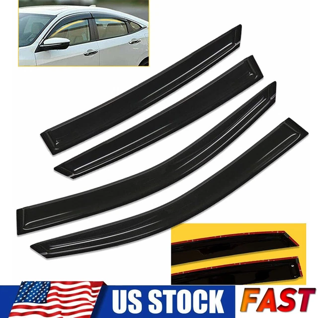 Window Visor Rain Guards Shade Deflectors for 2016-2021 Honda Civic 4 Door Sedan