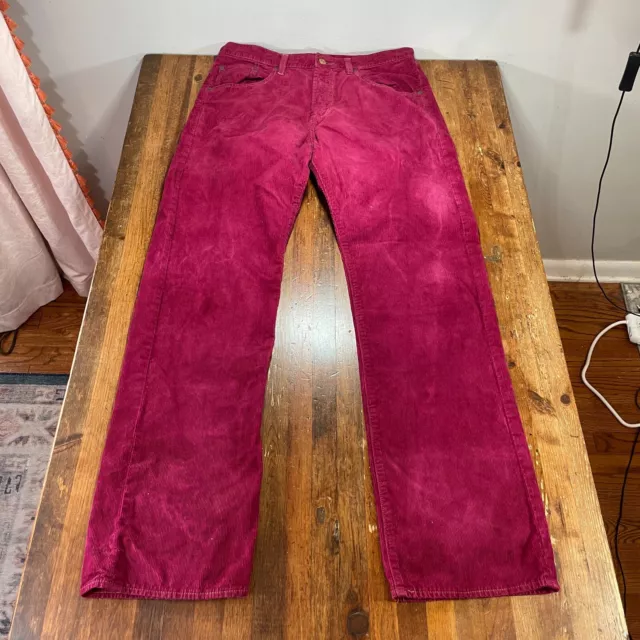 Polo Ralph Lauren Pants Mens 32x32 Red Corduroy Straight Leg Casual Preppy