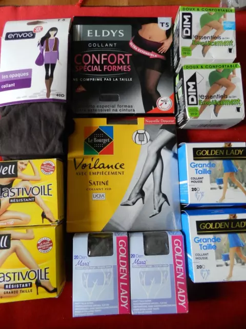 LOT de 11 COLLANTS taille 5 - DIM - LE BOURGET - GOLDEN LADY - WELL  NEUF
