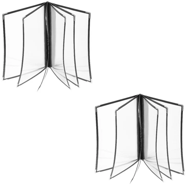 2 Pc Recipe Folder Pvc Menu Board for Restaurant Cover Binder