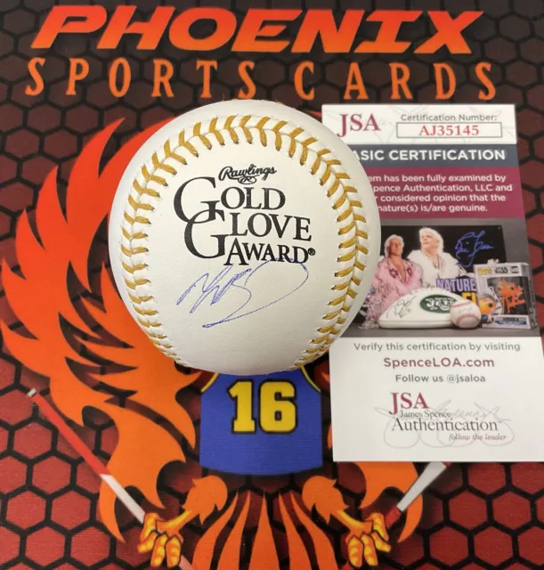 MOOKIE BETTS Signed Autographed Gold Glove Award Baseball Auto JSA AJ35145