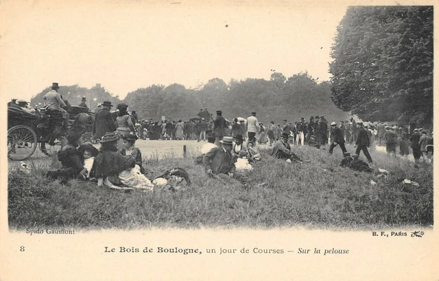 Cpa 75 Paris Wood De Boulogne A Day Of Lawn Racing