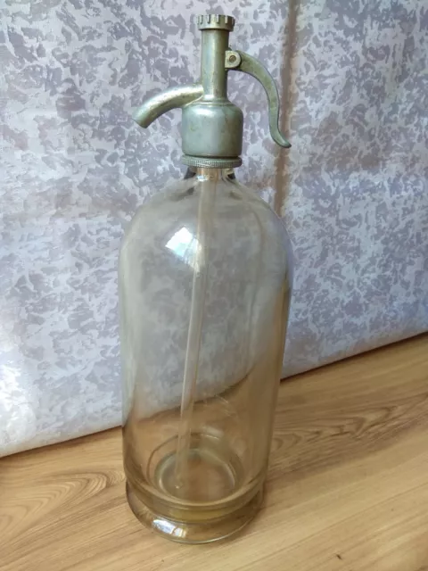 RARE SODA SIPHON SYPHON Antique bottle USSR Soviet Vintage OLD Seltzer glass