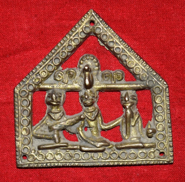 Antique Figurine Wall Decor Brass Bastar Work Tribal Shape Door Decorative Item