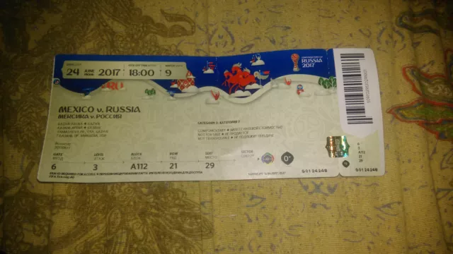 Used Ticket 2017 Fifa Confed Cup #9 Russland - Mexico