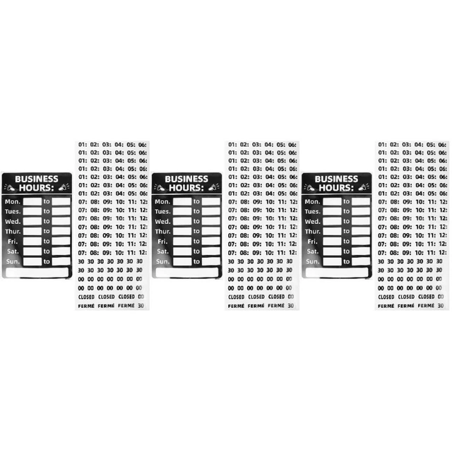 PLIGREAT Cartello Aperto Chiuso Nero Bordo Oro Doppio Lato Aperto Chiuso Segno Orario Di Lavoro Targa Da Appendere Per Negozio Al Dettaglio Bar Panetteria Decorazione Da Parete Appeso Cartello Con - 7
