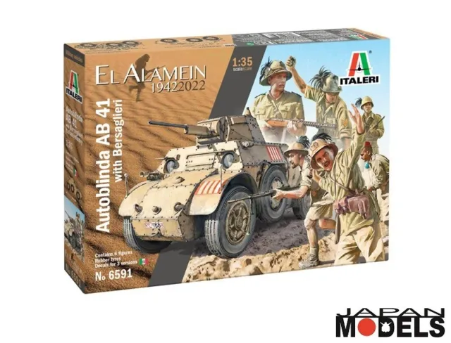 El Alamein 1942 AUTOBLINDA AB 41 with BERSAGLIERI Italeri 6591 1/35 Model Kit