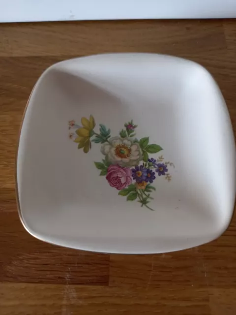 Vintage Ceramic Trinket Pin Plate Dish Flora Keramiek Gouda Holland Small