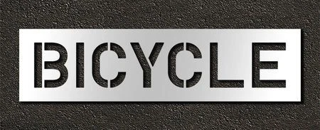 RAE STL-116-71018 Pavement Stencil, Bicycle, 10 in