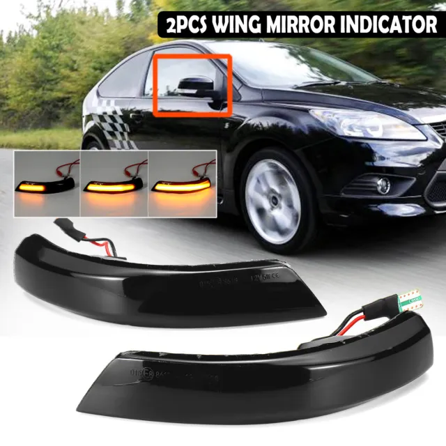 2X LED Spiegelblinker Außenspiegel Blinker für Ford Focus MK2 MK3 Mondeo MK4