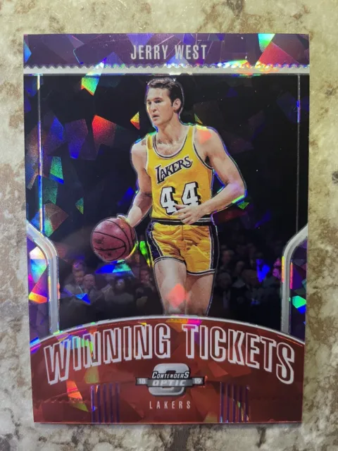 2018-19 Panini Contenders Optic Jerry West Winning Ticket Red Cracked Ice