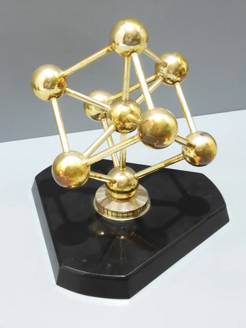 -SUJET STATUETTE ATOMIUM BRUXELLES SOMINEX CONCESSIONNAIRE EXCLUSIF ZAMAC doré D